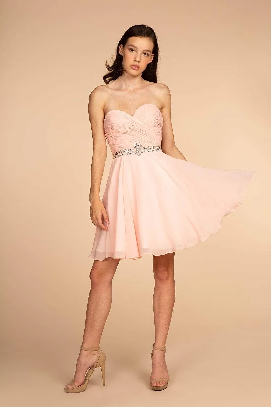 Elizabeth K - GS1637 Ruched Sweetheart A-Line Cocktail Dress Fashion Forward, Function First