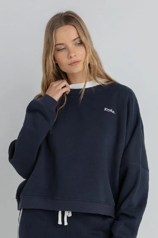 Rhythm Mono Sweatshirt - NAVY Style Upgrade