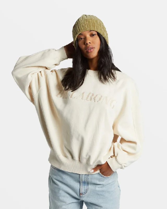 Billabong Palmin Kendal Crewneck Sweatshirt - WHITE CAP Buy More, Save More