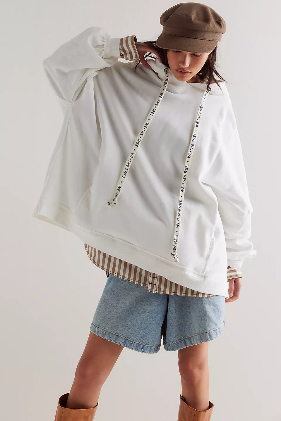 Free People We The Free We Hoodie - IVORY Luxury Style