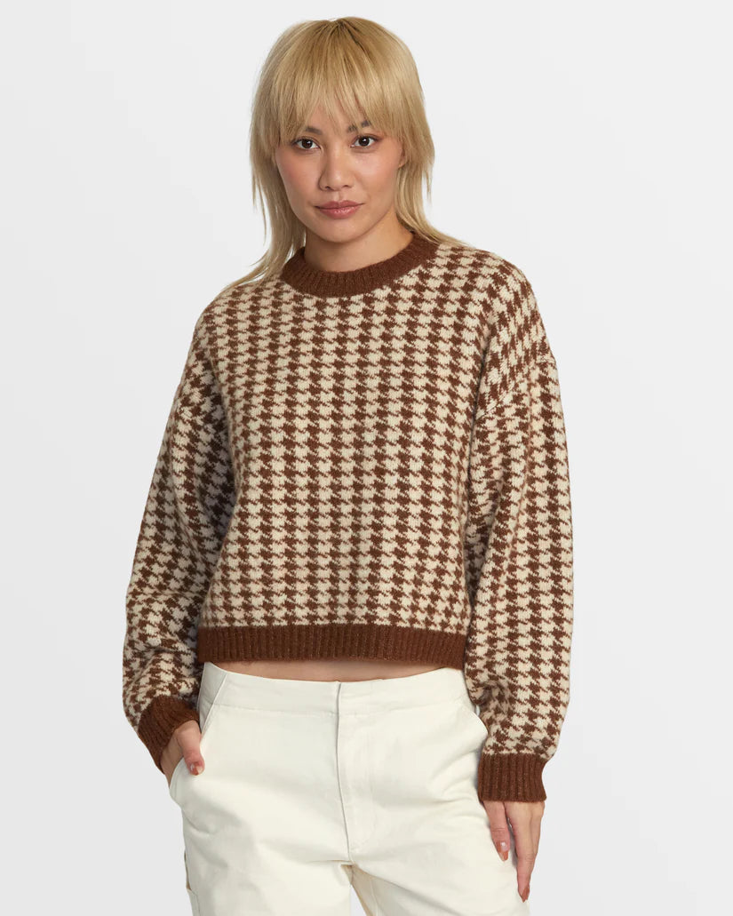 RVCA PREP SWEATER - MOCHA BISQUE Exclusive Discount