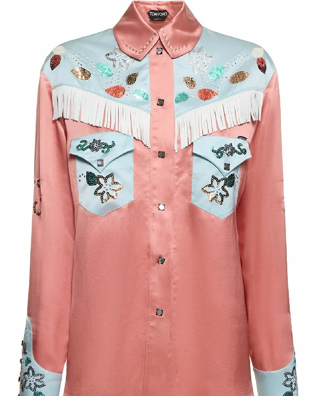 Tom Ford Womens Button Down Shirt In Pink Unleash Your Fashion