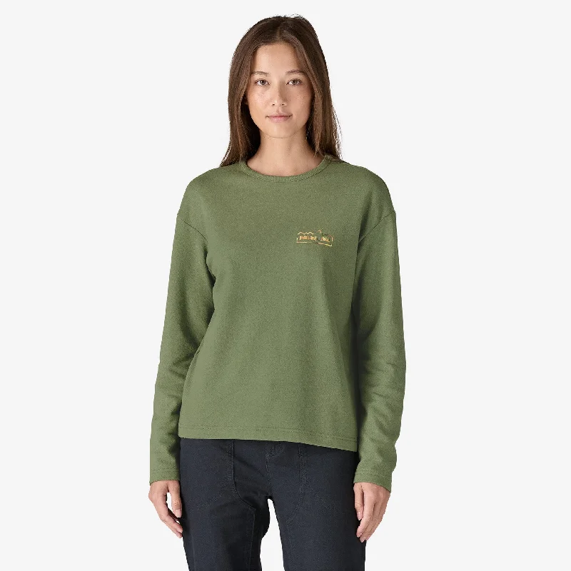 Patagonia Women's Lightweight Unity Fitz Wildrise Crew - TERRAIN GREEN Effortless Comfort