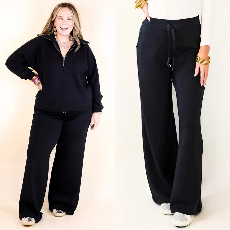 SPANX | AirEssentials Wide Leg Pant in Black Unbeatable Prices