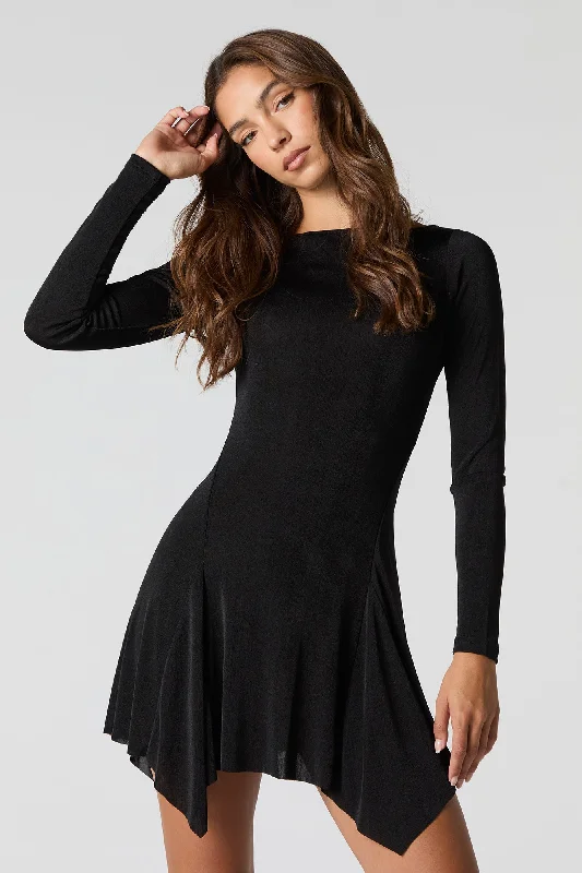 Asymmetrical Slinky Mini Dress Wardrobe Essentials