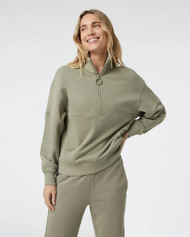 Vuori Sedona Rib Half Zip - METAL Durable Fashion Picks