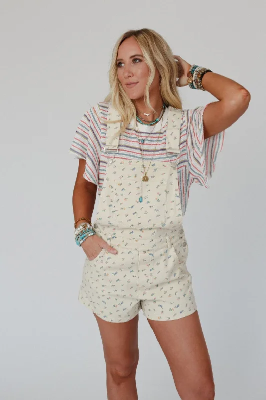 Field Of Florals Romper - Taupe Multi Dive Into Trendy Styles