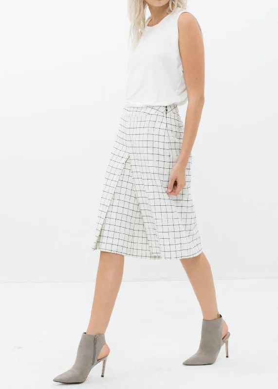 Women's Wide Leg Pants In Square Jacquard Evening Elegance