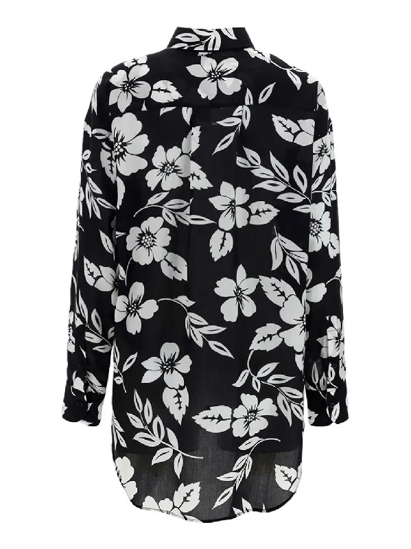 Tom Ford Womens Shirt In Black/White Floral Style Versatile Women's Collection