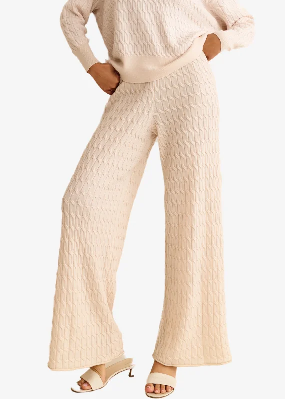 Onur Cable Knit Pant Cannoli Chic Allure