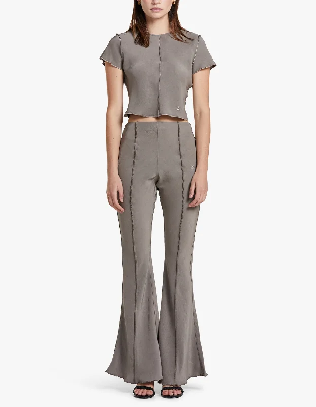 Babylock Flare Trousers - Taupe Summer Fashion