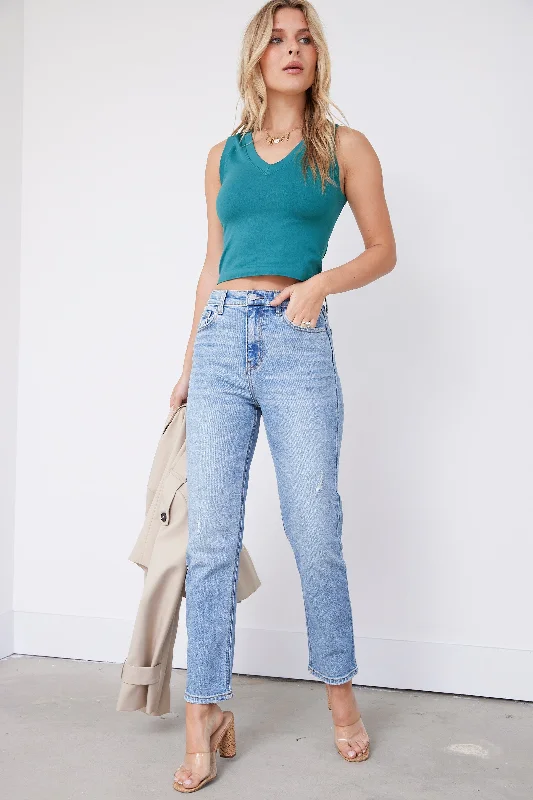 SALE - Jenny High Rise Straight Jeans Special Occasion Wear