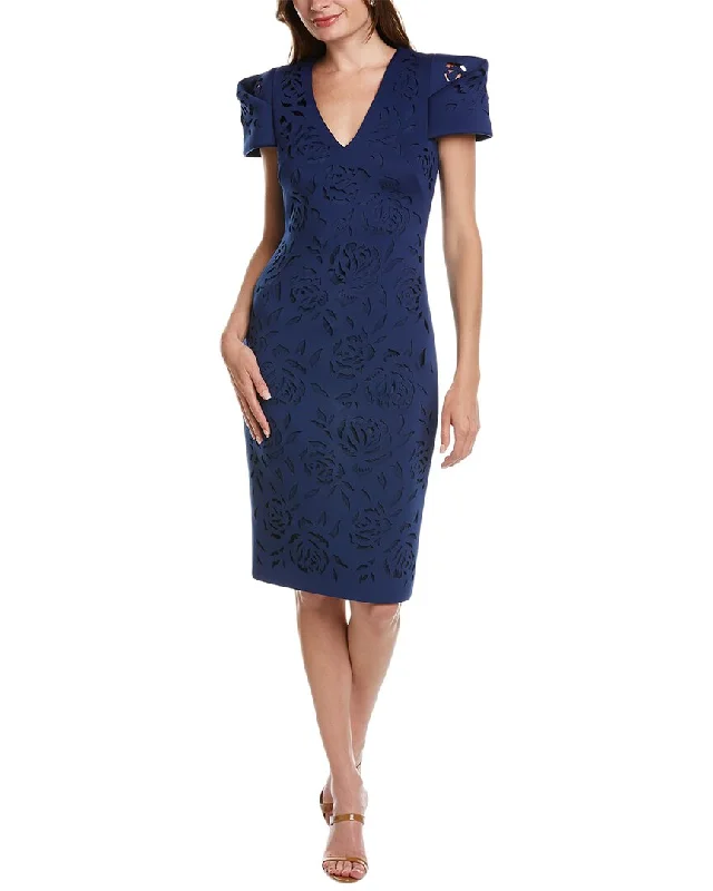 Badgley Mischka Scuba Cocktail Dress Modern Glamour