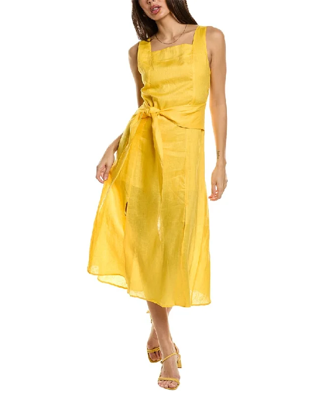 Equipment Ginette Linen Midi Dress Clearance Event