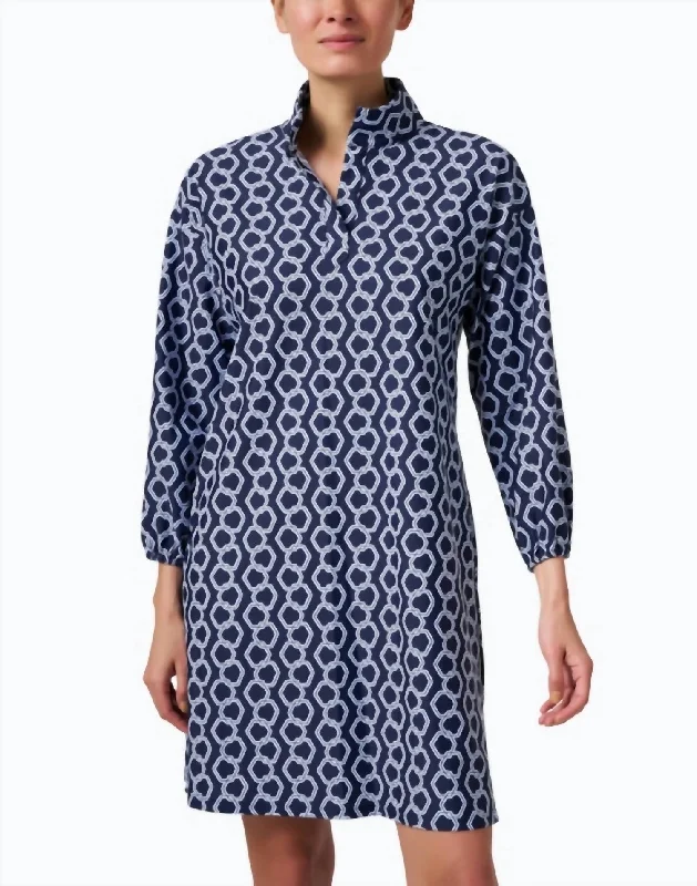 Florence Dancing Links Dress In Navy Style Your Wardrobe