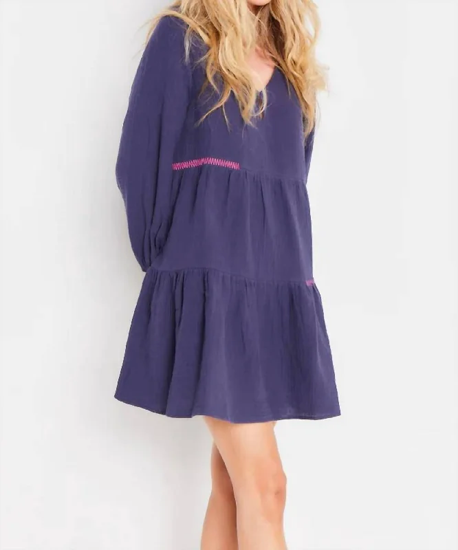 Gauze Dress In Navy Your Timeless Wardrobe Awaits