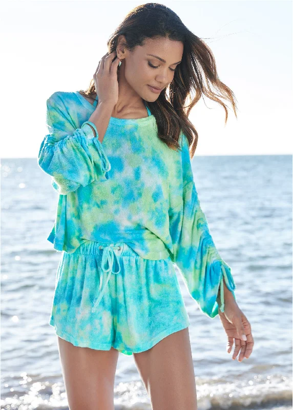 Cozy Terry Top - Tidal Wave Tie Dye Unleash Your Fashion