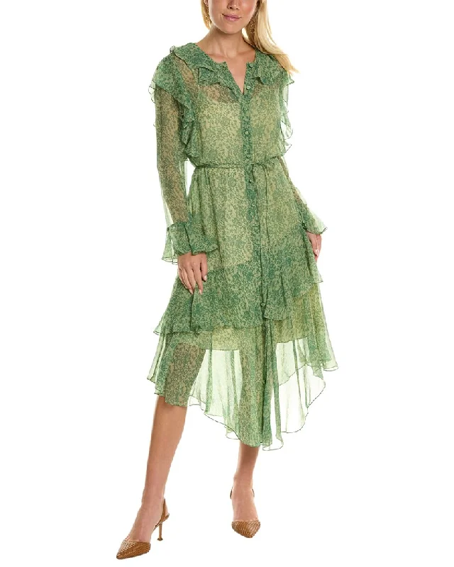 Rebecca Taylor Chiffon Silk Shirtdress Crazy Discounts, Hurry Up