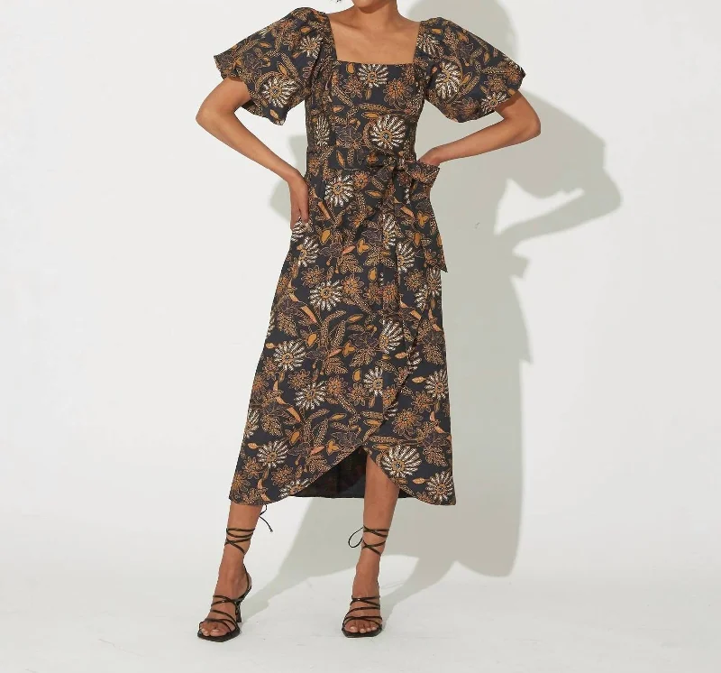 Seraphina Midi Dress In Magnolia Romantic Flair