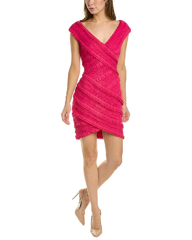 SHO by Tadashi Shoji Jacquard Mesh Mini Dress Trendy Styles