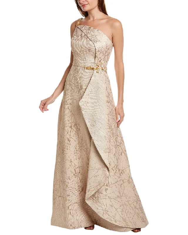 Teri Jon by Rickie Freeman One-Shoulder Gown All Season Fashion Collection