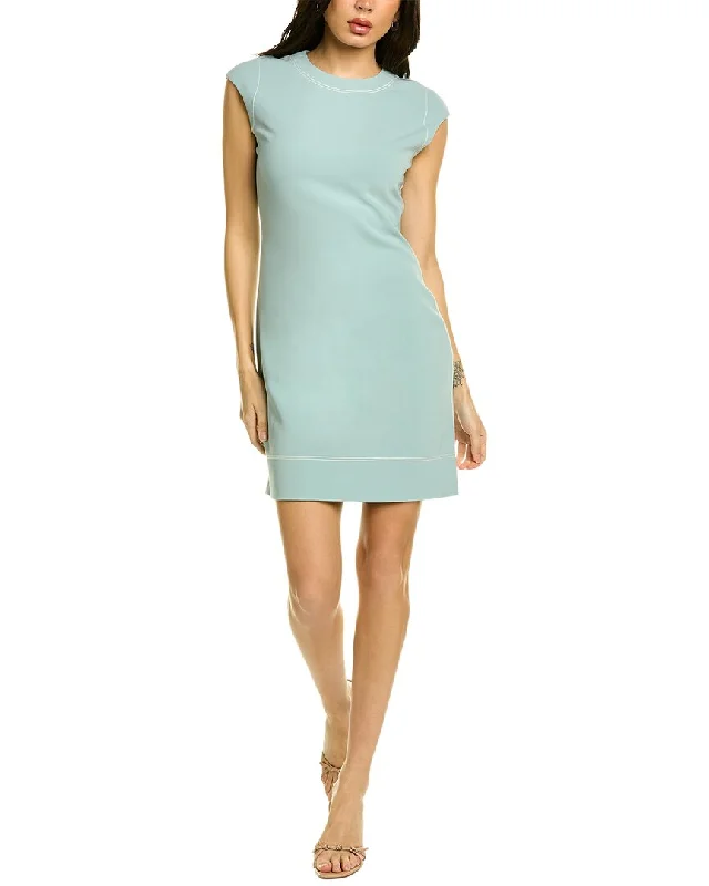 Theory Stitch Trim Sheath Dress Fashion Forward