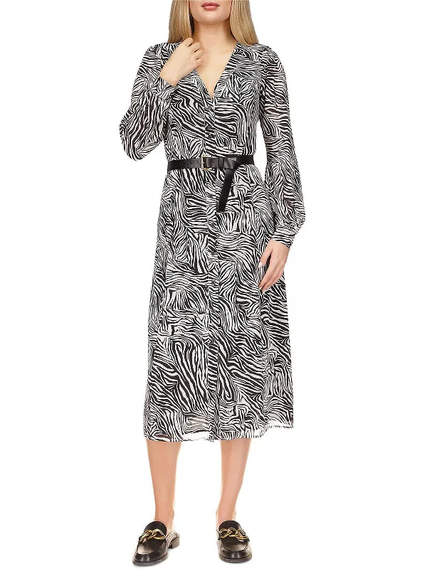 Womens Animal Print Midi Shirtdress Discover Now