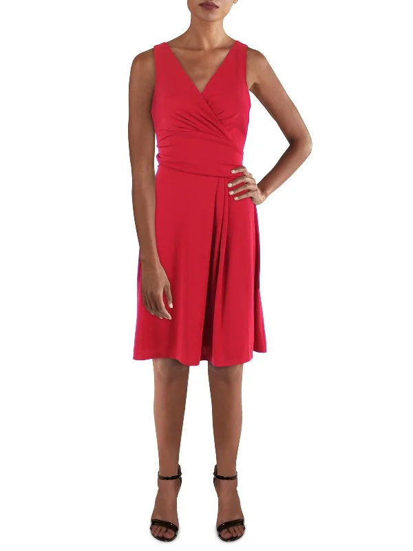 Womens Jersey Sleeveless Fit & Flare Dress Stylish Savings