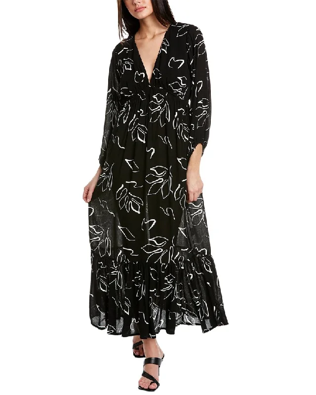 Z SUPPLY Celina Abstract Maxi Dress Classic Women's Fashion