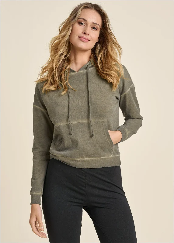 Comfort Kit Sweatshirt  - Olive Relaxed Style